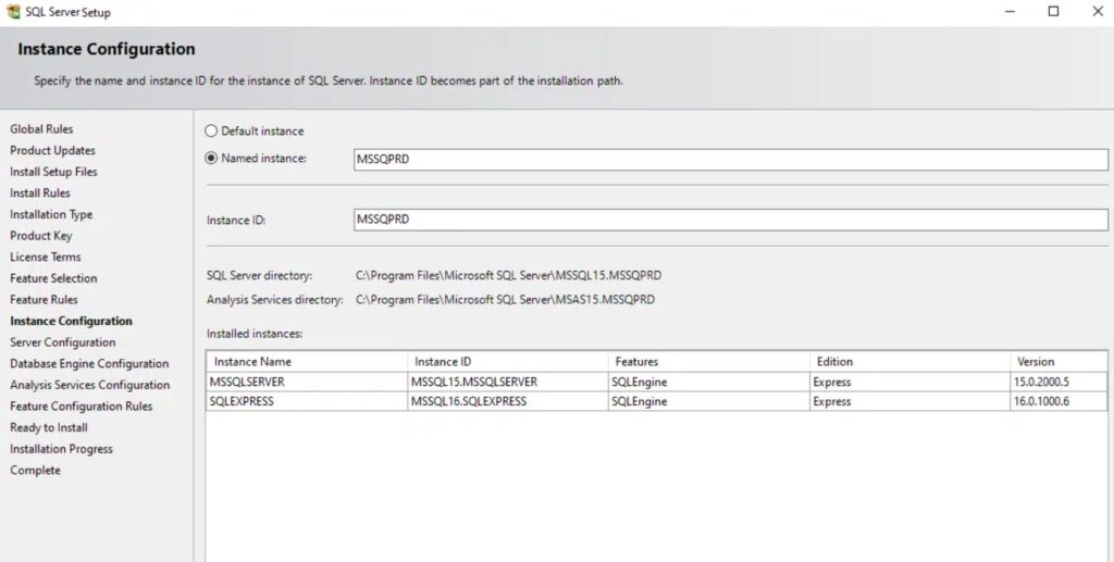 نصب SQL Server