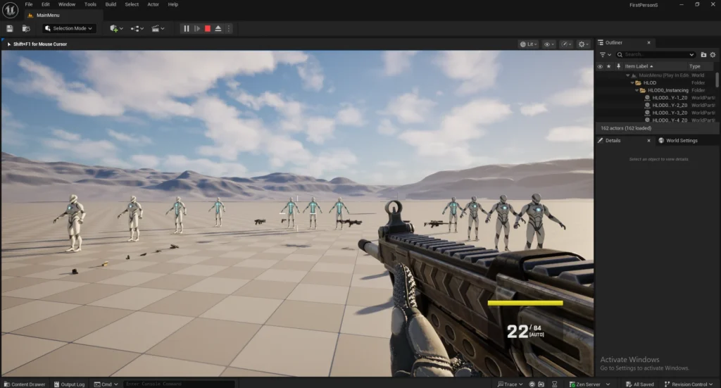 first person shooter with unreal engine