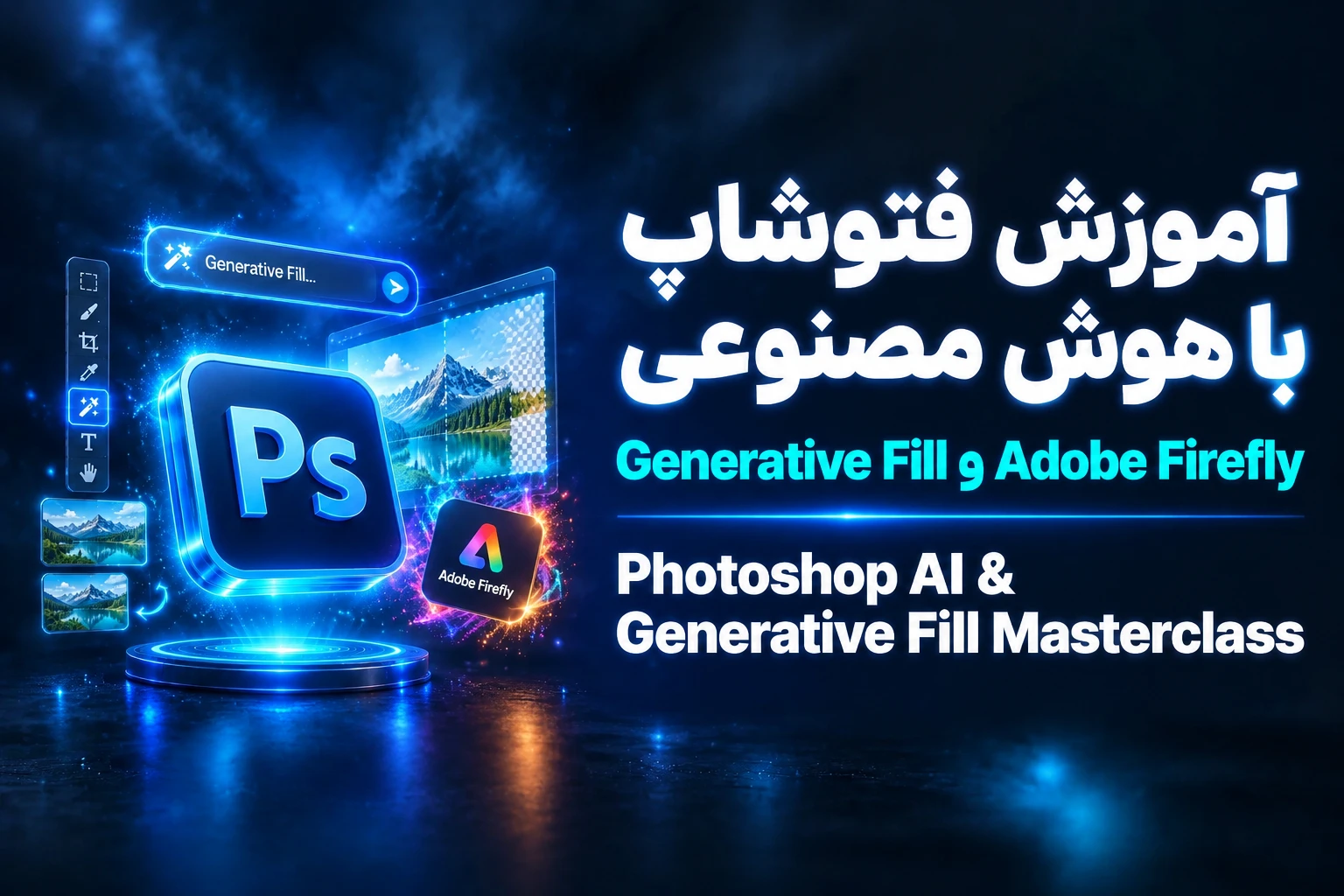 آموزش Photoshop با هوش مصنوعی (Generative Fill, Firefly Photoshop)